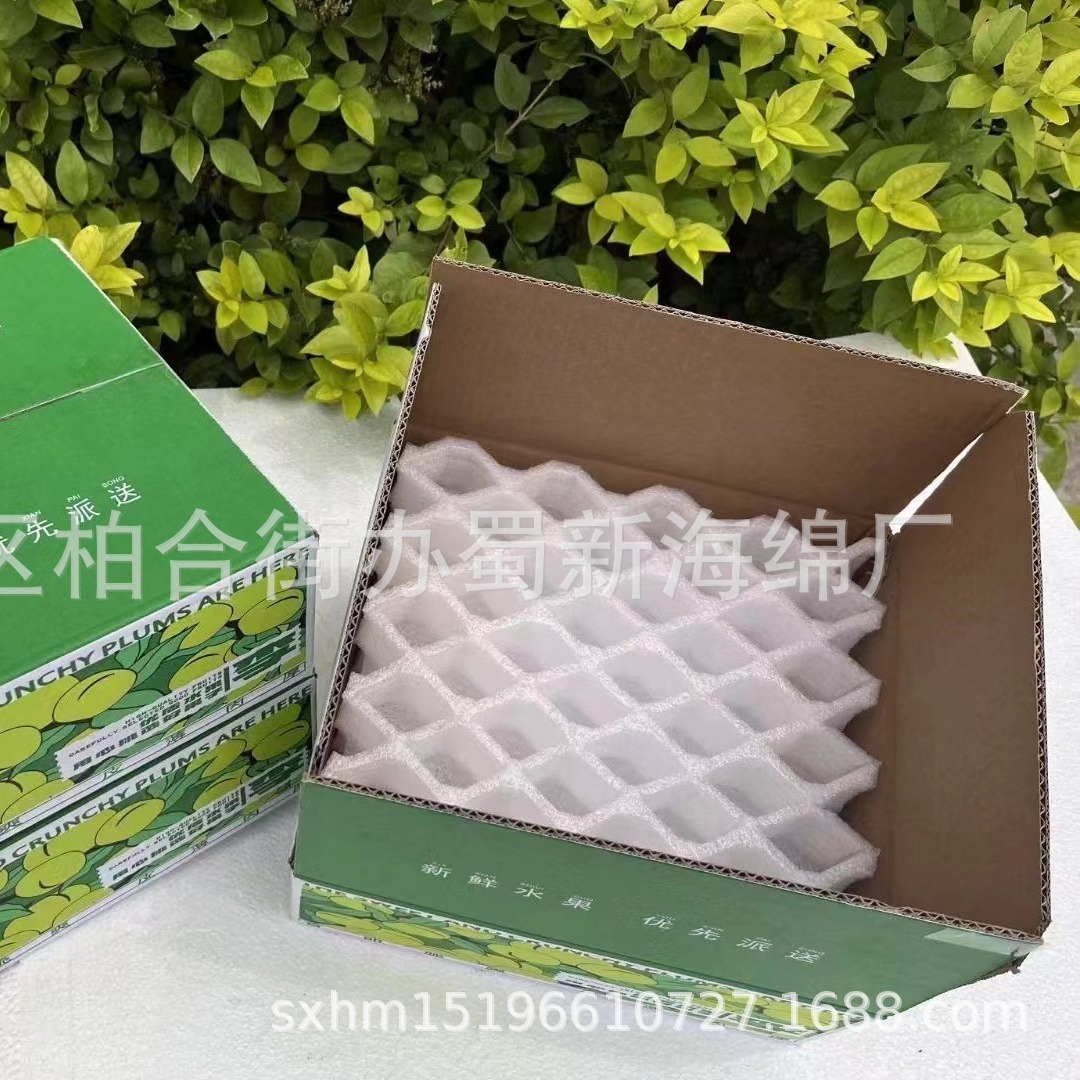 Plant supply of plum fruit buffer-spreading foam/white pearl cotton-forming fruit packaging