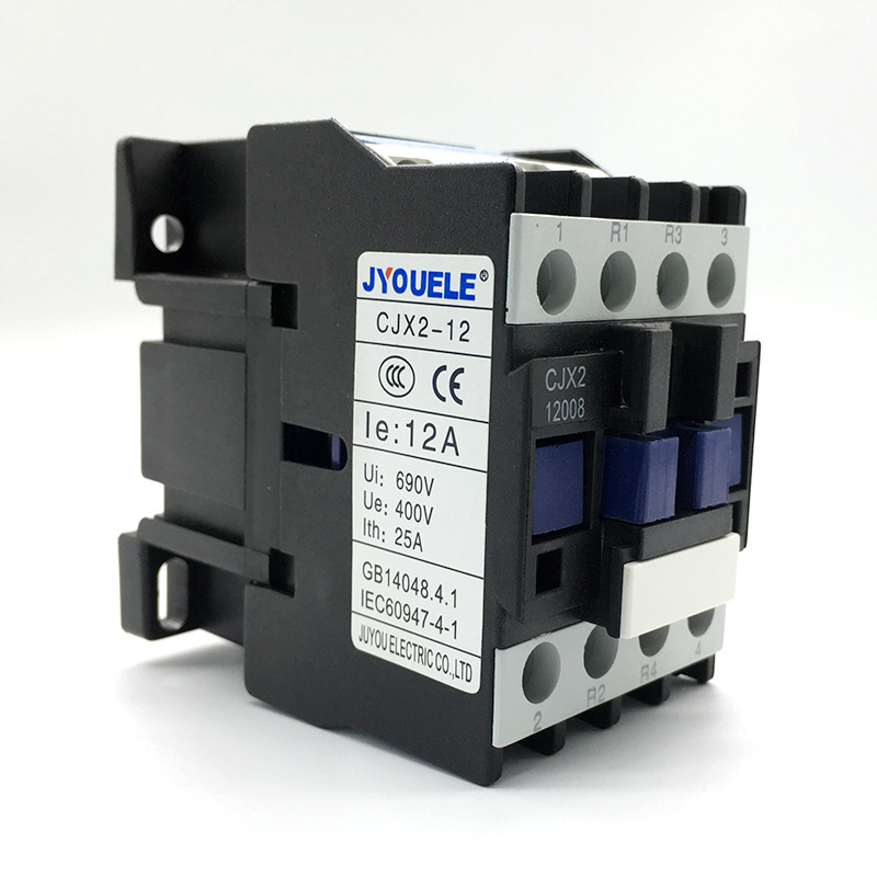 จุดติดต่อสื่อสาร CJX2-2008 ด้วยจุดสีเงิน 12A ไฟฟ้า 380V220V2436V ระยะที่ 4