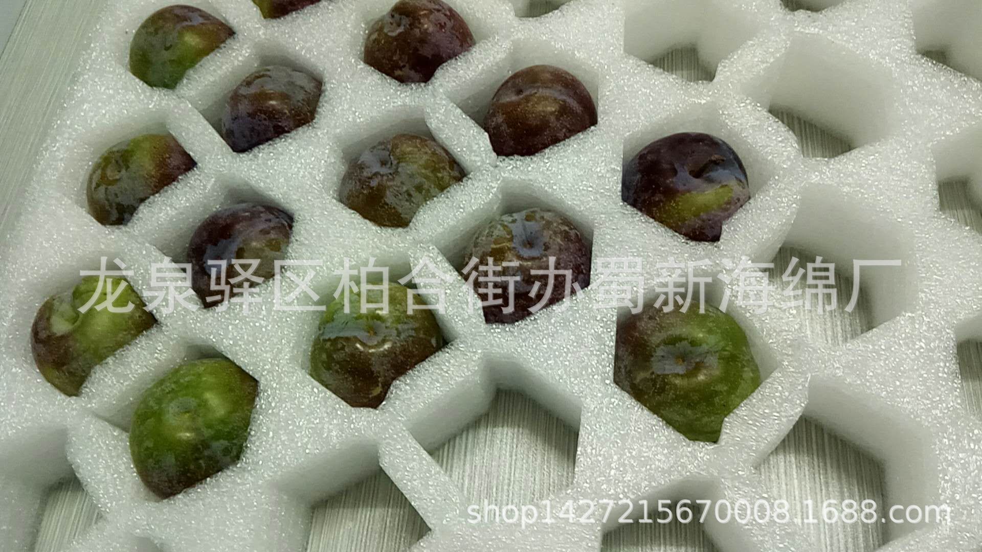 Plant supply of plum buffer fruit delivery foam/white pearl cotton plum pack