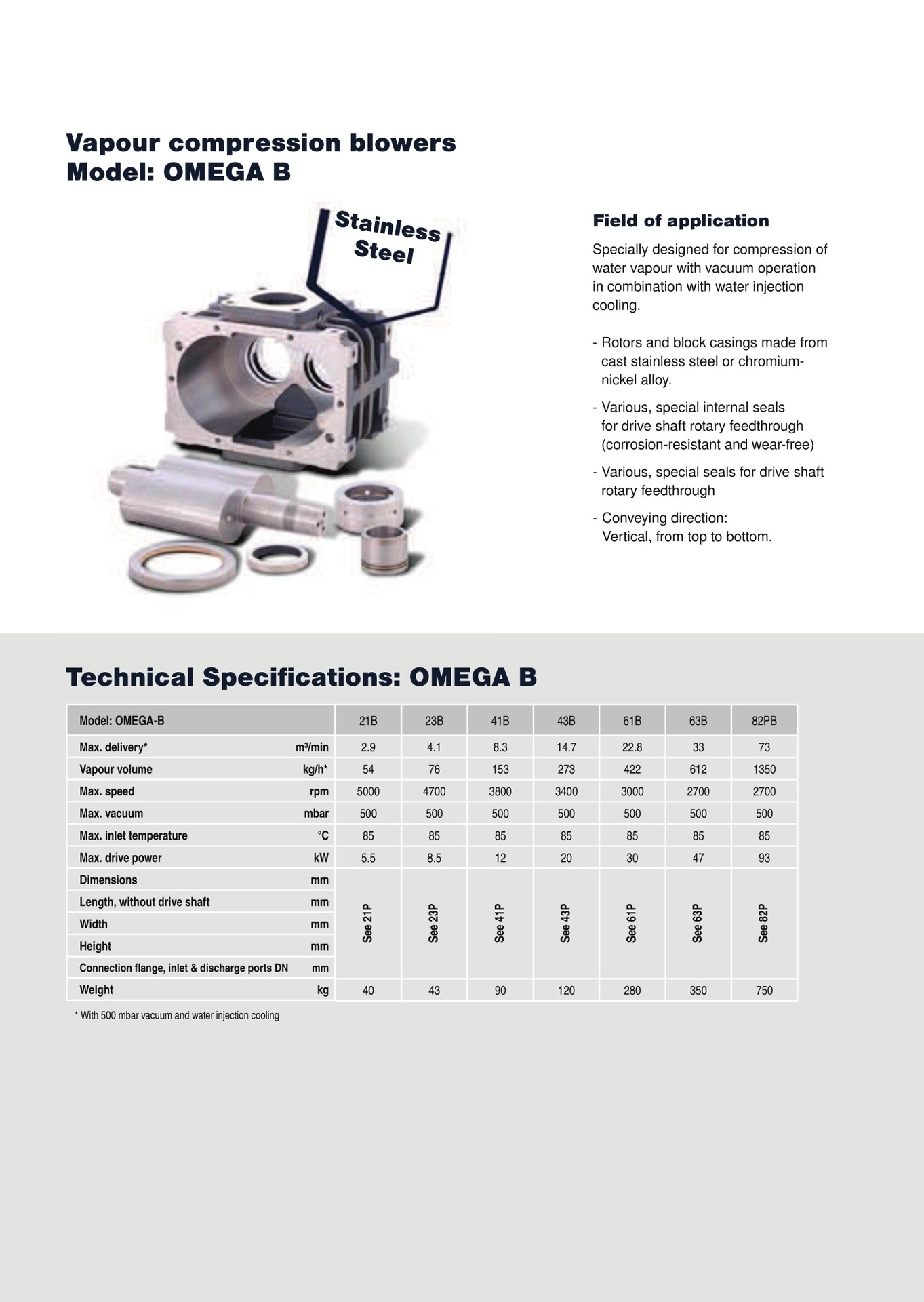 Kemrov KMU evaporationer H2Od water purifier MVR evaporation equipment is maintained with a Caesarouloz compressor