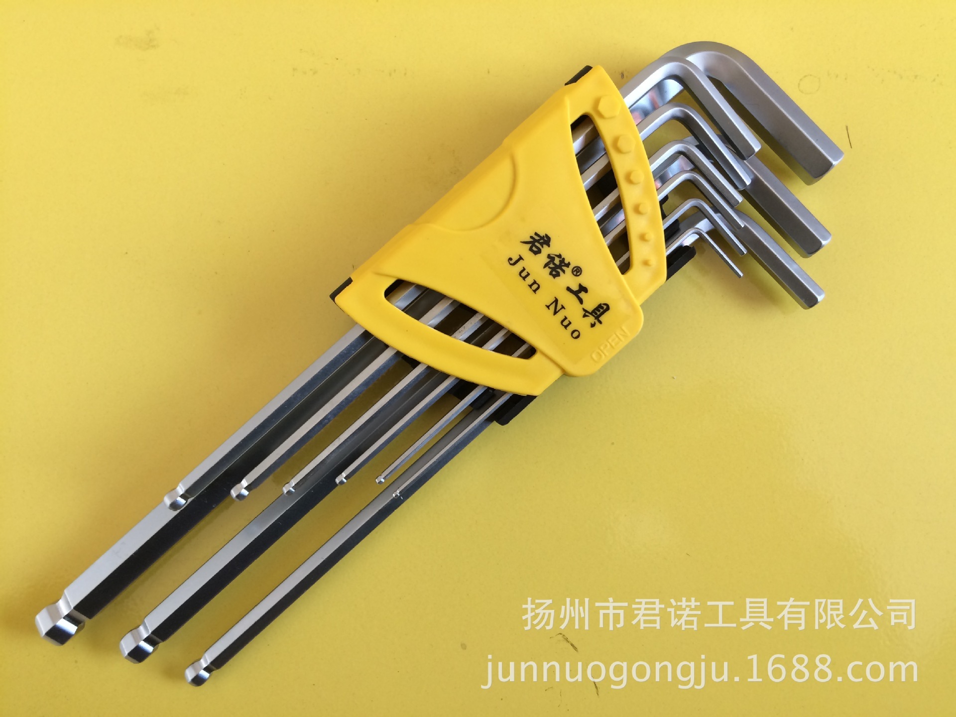 Quality 40RV tool steel ball extension, special plastic card 9PC direct sale by a six-angle wrench manufacturer.