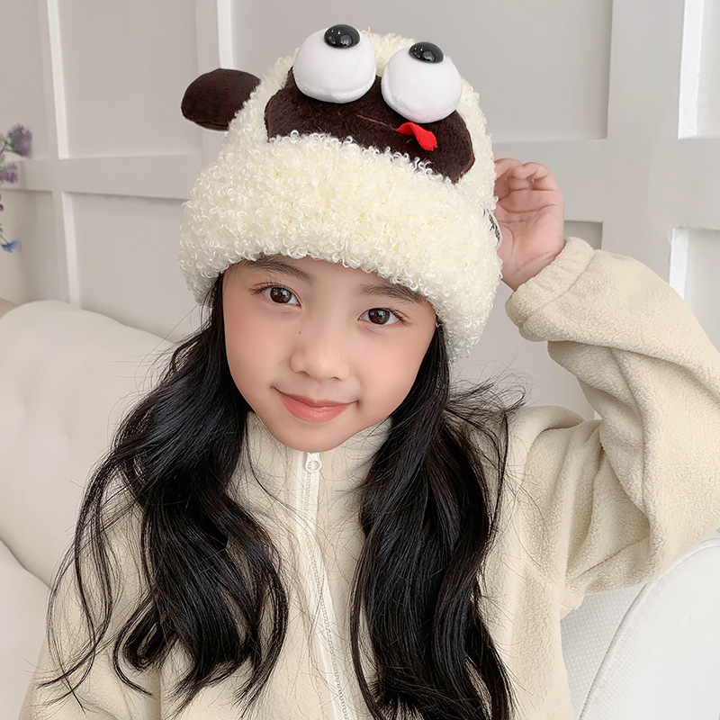Baby-to-child hats, a new, lovely, baby's 3D wool caps warm and thick with cold hair-resistant hats.