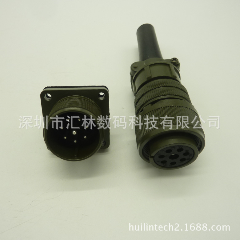 连接器MS3106A18-8S配套MS3102A18-8P连接器8芯公母接头