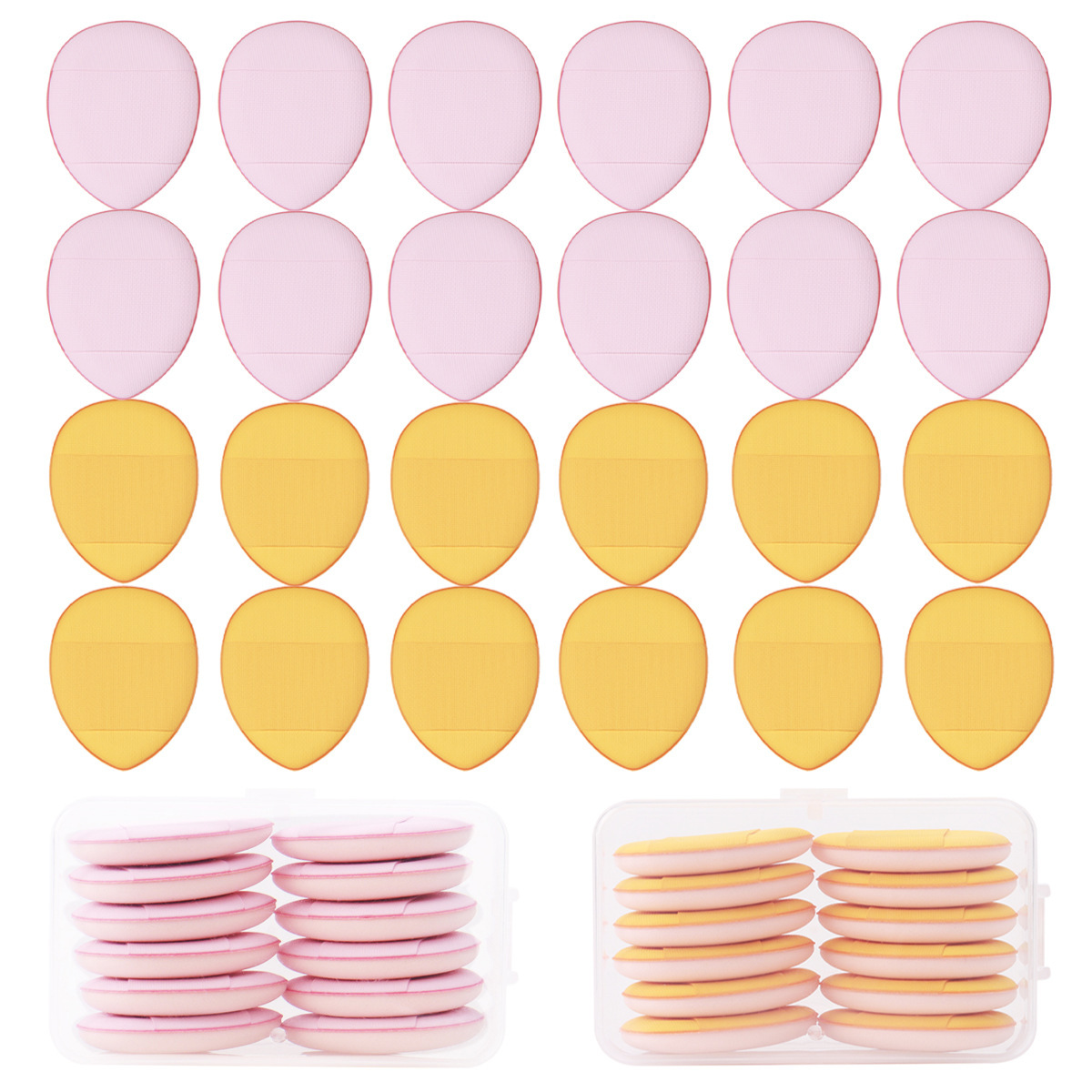 Finger powder plating pads, dry and wet sponges, mini thumb powder, customized logo.