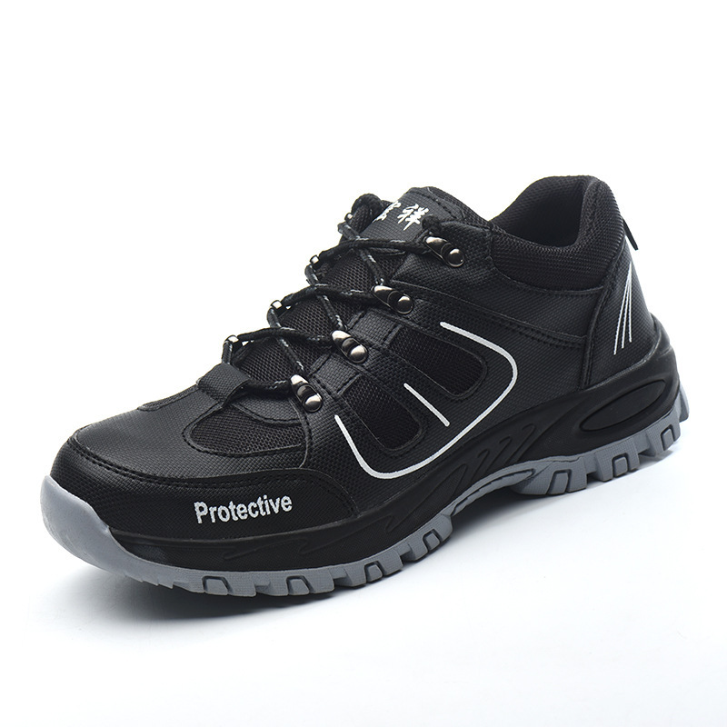 A man with a pair of shoes can use air to protect him from stabbing through the building.
