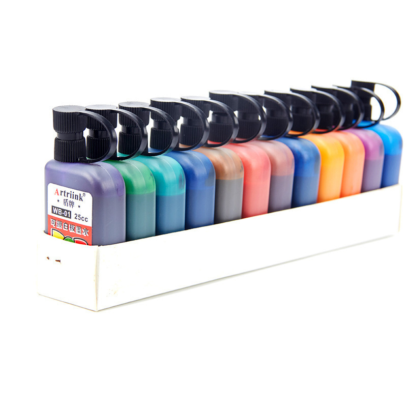 Whiteboard pen supplement to office stationery ink colored children ' s graffiti 12 coloured POPs wiping whiteboard pen ink