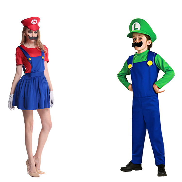 Bộ đồ hóa trang của Mario người lớn Halloween.