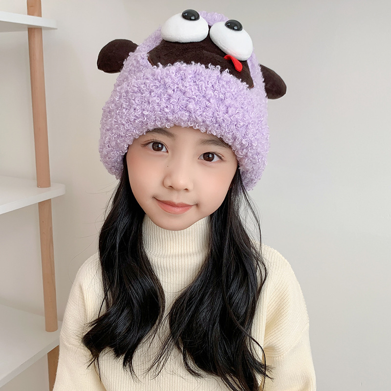 Baby-to-child hats, a new, lovely, baby's 3D wool caps warm and thick with cold hair-resistant hats.