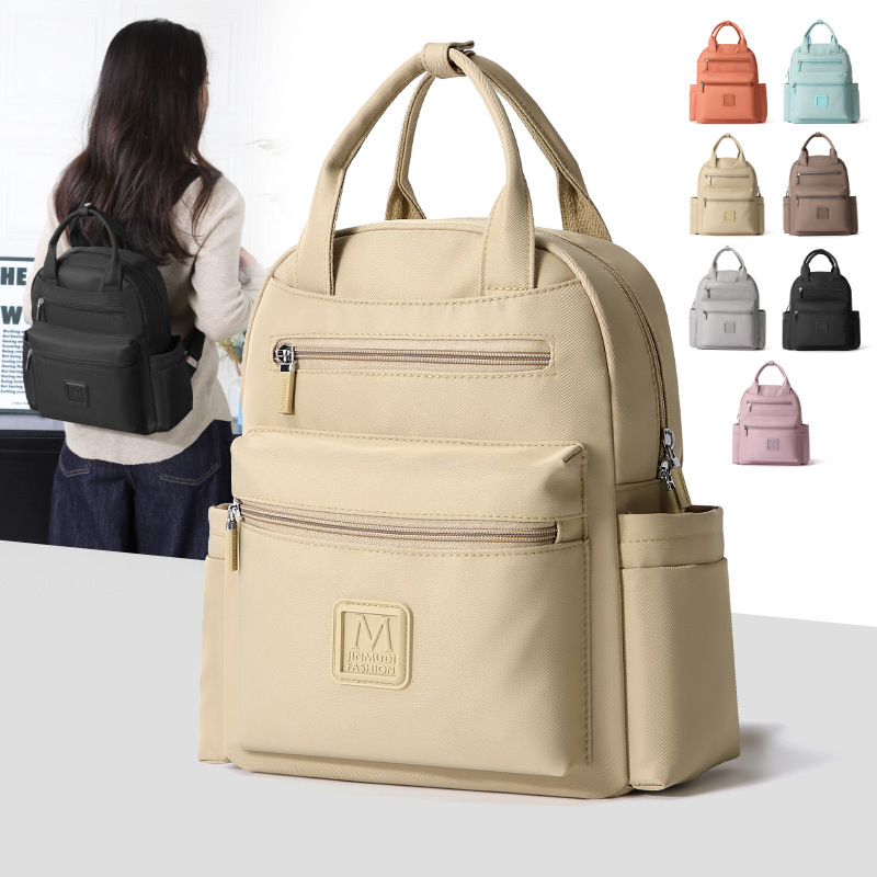Two-shoulder-packed women with a full-time, hip-hop girl with a clean-coloured college school bag.