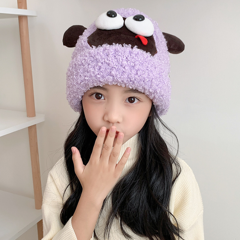 Baby-to-child hats, a new, lovely, baby's 3D wool caps warm and thick with cold hair-resistant hats.