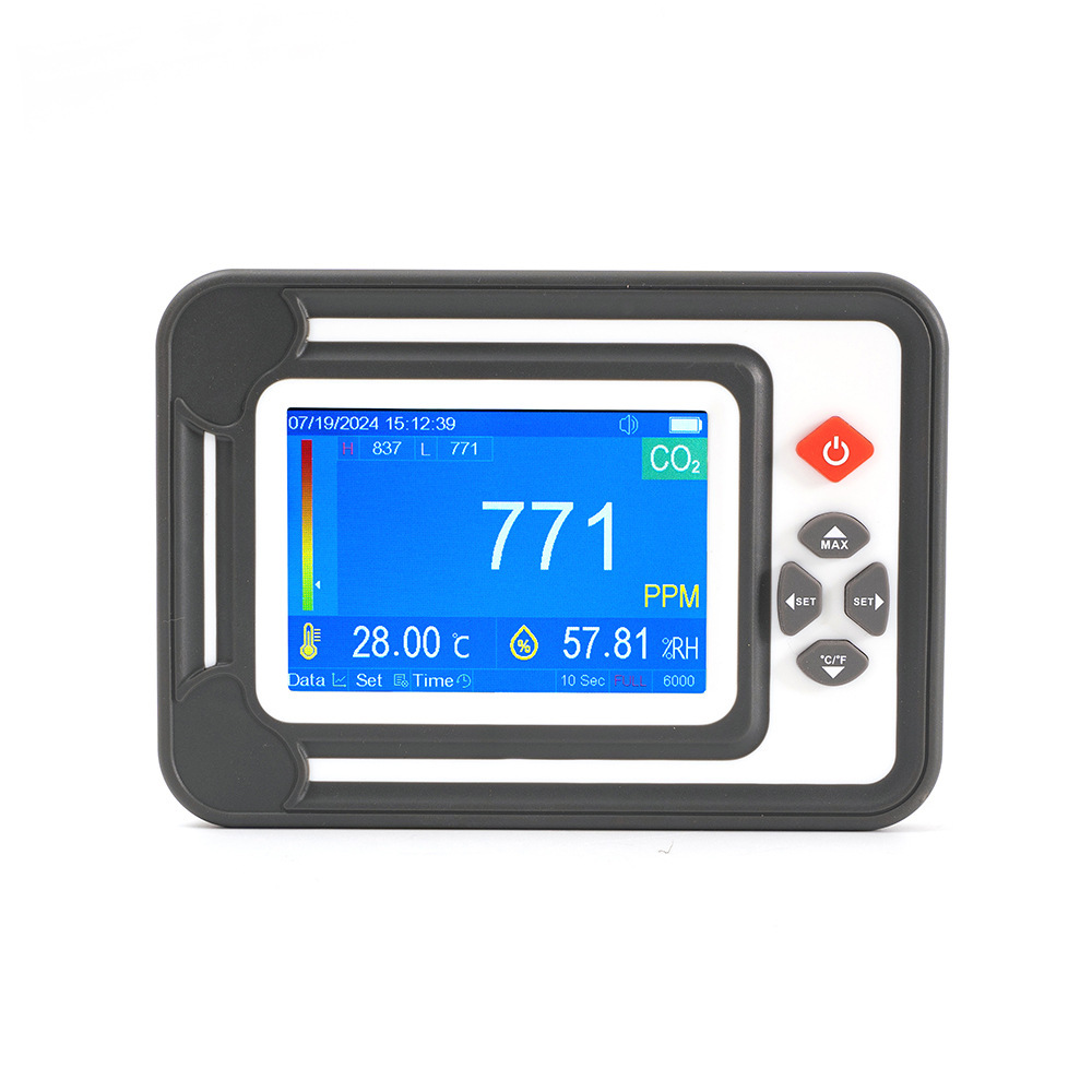 Carbon dioxide detector CO2 and thermohumid atmospheric pressure recorder