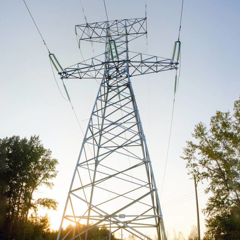 Qingtao's power tower, corner steel tower, line tower, high voltage tower.