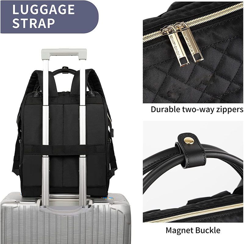 Shorter time, double-shoulder lady lunch bag, usb port computer backpack, black diamond multifunctional backpack.