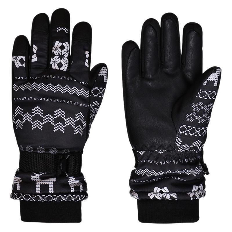 Special-priced kid ski gloves distributed in winter, snow gloves warm and thick, snow gloves velvet and waterproof outdoors.