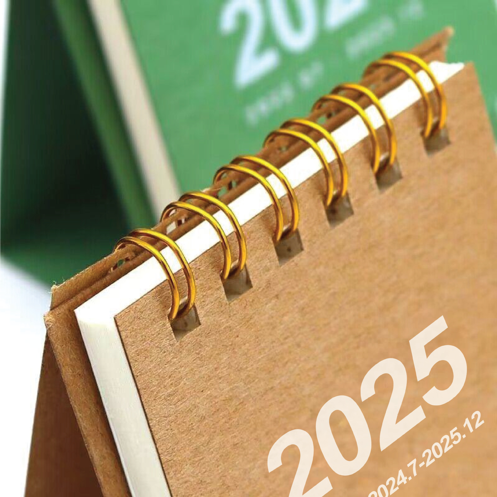 2025创意数字小台历ins风迷你线圈小日历办公室桌面小摆件小年历