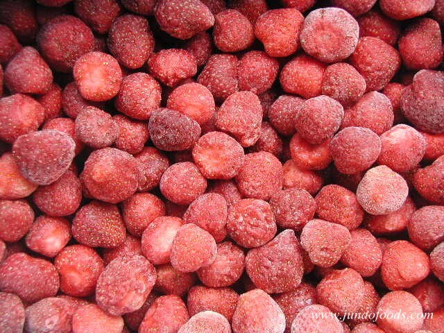 Frozen strawberry.