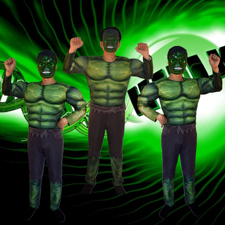 Trẻ em Lễ Giáng Sinh Hulk chơi hóa trang, nhảy thoát y, Halloween.