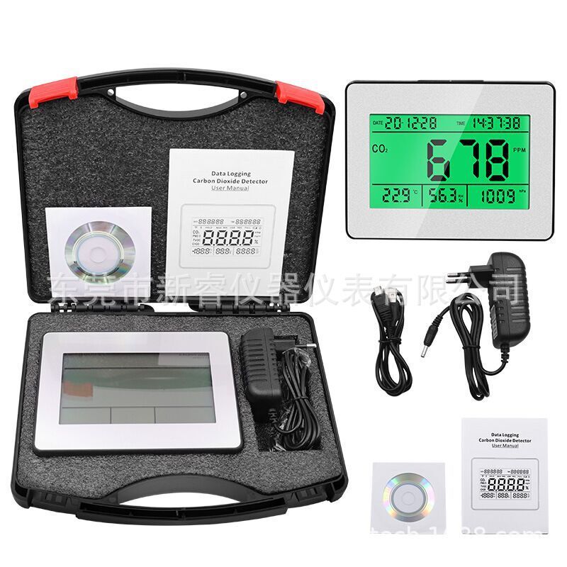 Plant CO2 detector, electrician CO2 and temperature atmospheric pressure recorder