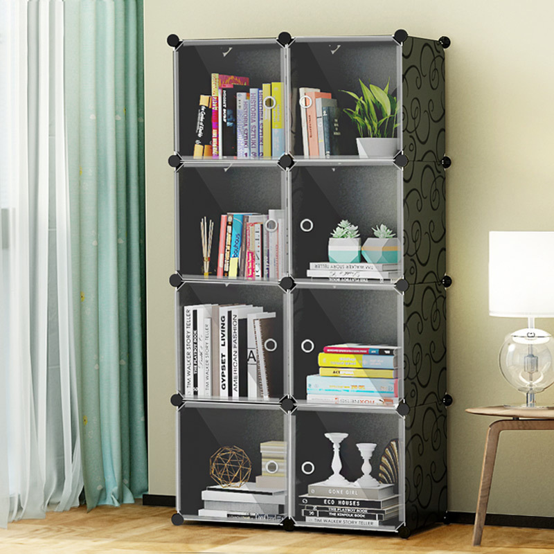 Bookcase free combinations of simple, modern-day items to open a cabinet with plastic simple dustproof shelves