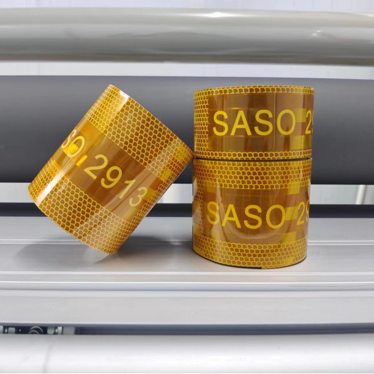 Saudi SASO reflector tape. Middle Eastern aluminum plating. Saudi SASO2913 reflector tape.