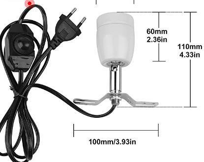 供应爬虫加热灯万象灯座 负荷400W欧规美规澳规英规开关插座300克