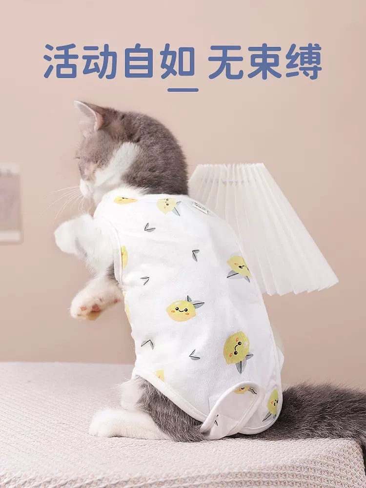 猫手术服母猫绝育衣服断奶服四脚猫咪衣服术后防护透气猫咪绝育服