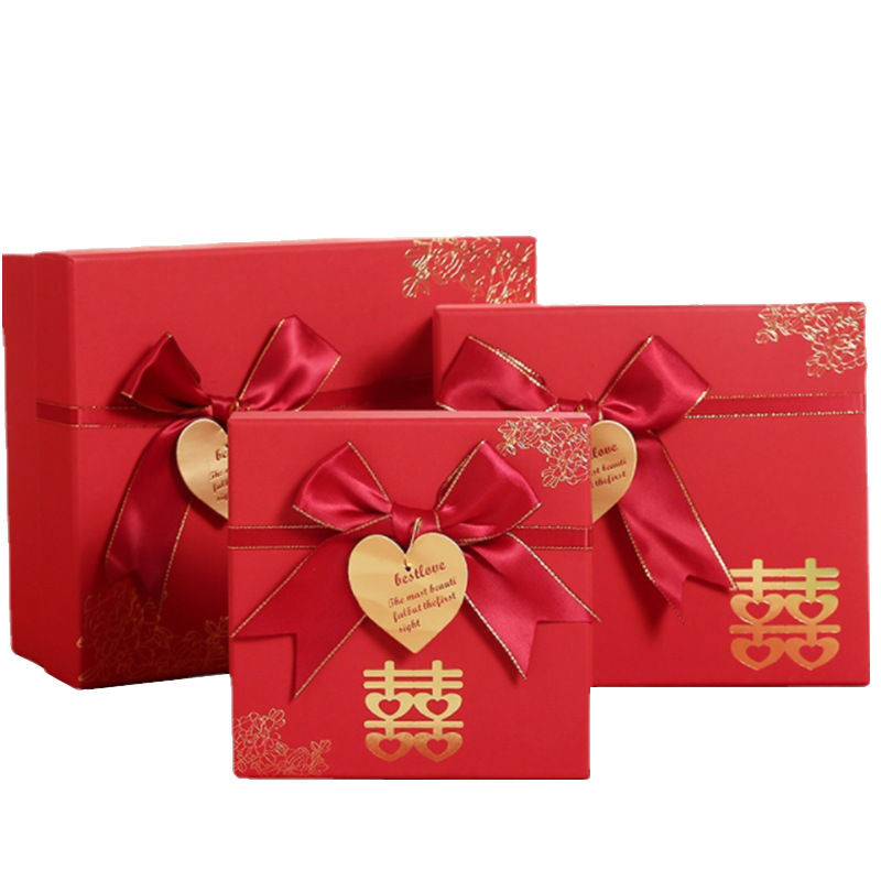 The red sky cap gift box customises the wedding wedding box, butterflies box delivery box.