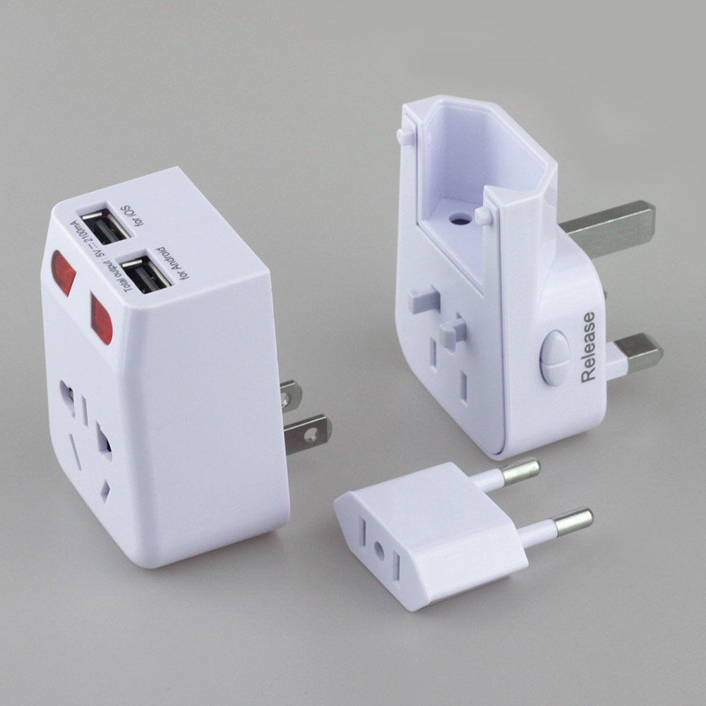 Upgrading of the new standard 2USB Travel Out-of-country Conversion Plug-in Multinational Generic Converter Plug-in