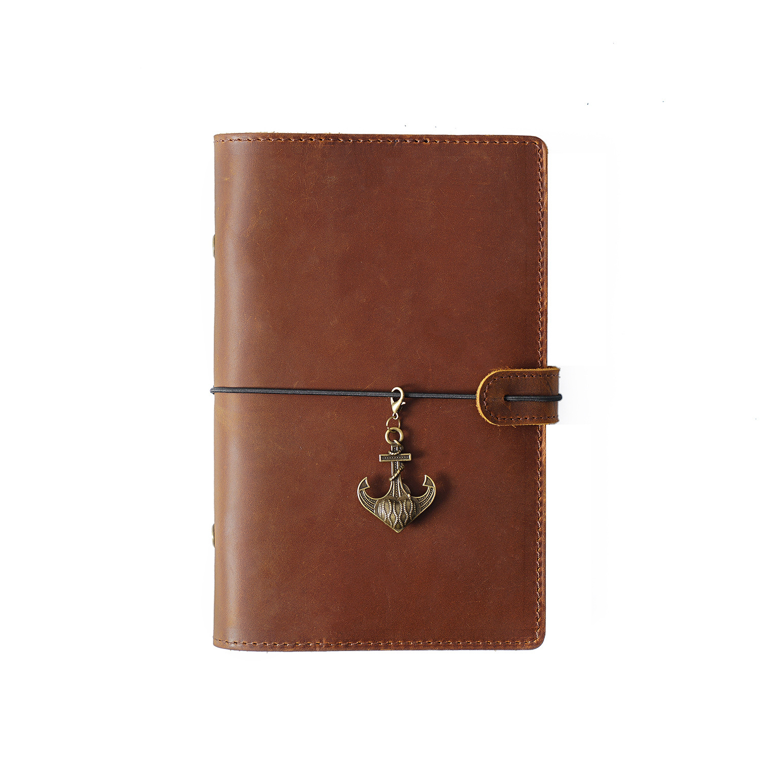 An A5A6 notebook book for the travel of a retro-circle parchment sheet with a rope button card.