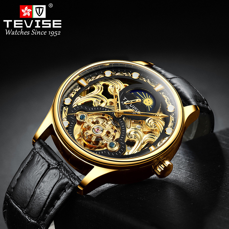 2024 new watch full automatic belt male mechanical watch foreign trade bill