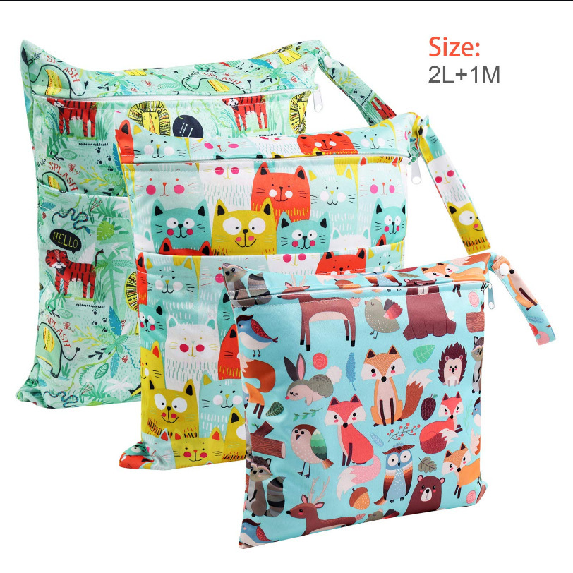 Túi tã kích cỡ Assenappy, lớn 30 * 36 cm 28 * 30 cm và túi tã gấp đôi