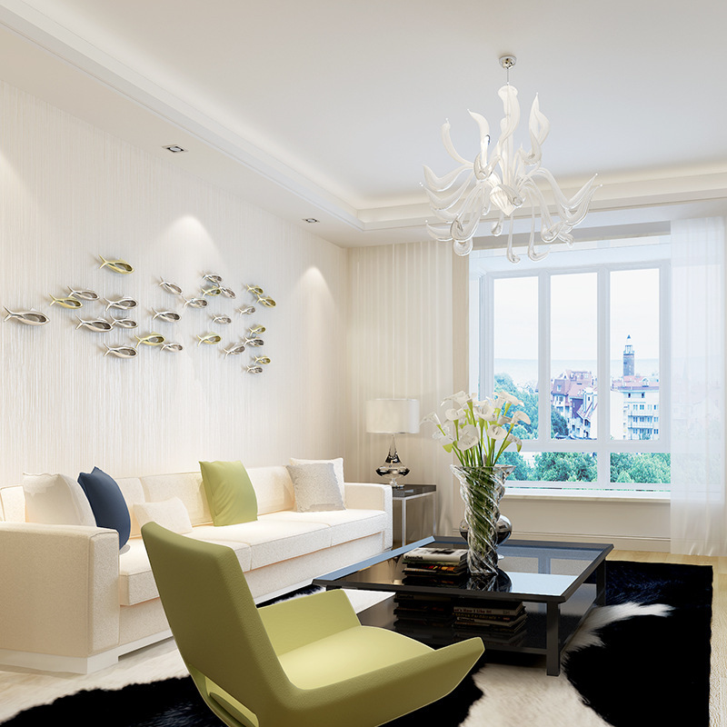 Bức tường màu sắc của giấy cho tường phòng khách màu trắng của phòng khách.