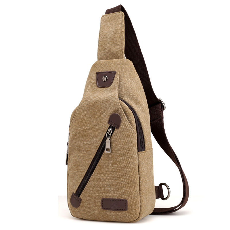 The new man's canvas pack, the new user's spare-time bag, a simple fashion sports backpack, slant bag