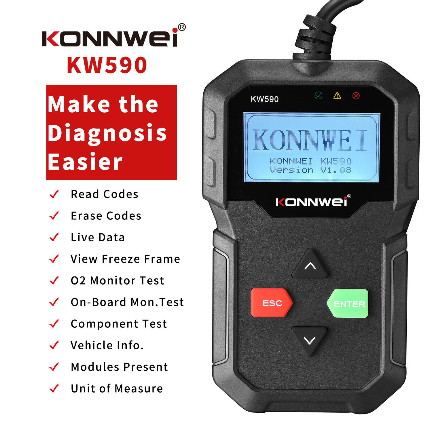 KONNWEI KW590 OBD2 EOBDobd2 scanner obd scanner obd trackers