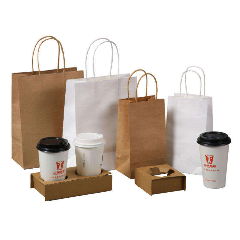 Generic hand-packed bags of oxen paper and paper are available for sale in bags of gift bags and shopping bags to print logo patterns