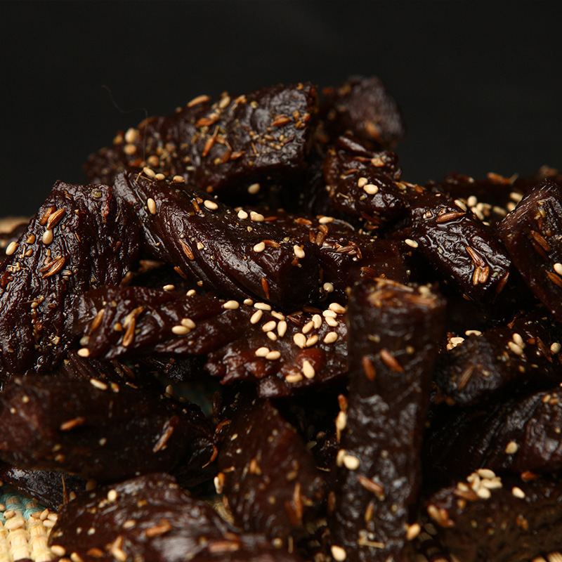 Mongol dry and spicy hand torn beef dry 500g vacuum bag full of dry beef