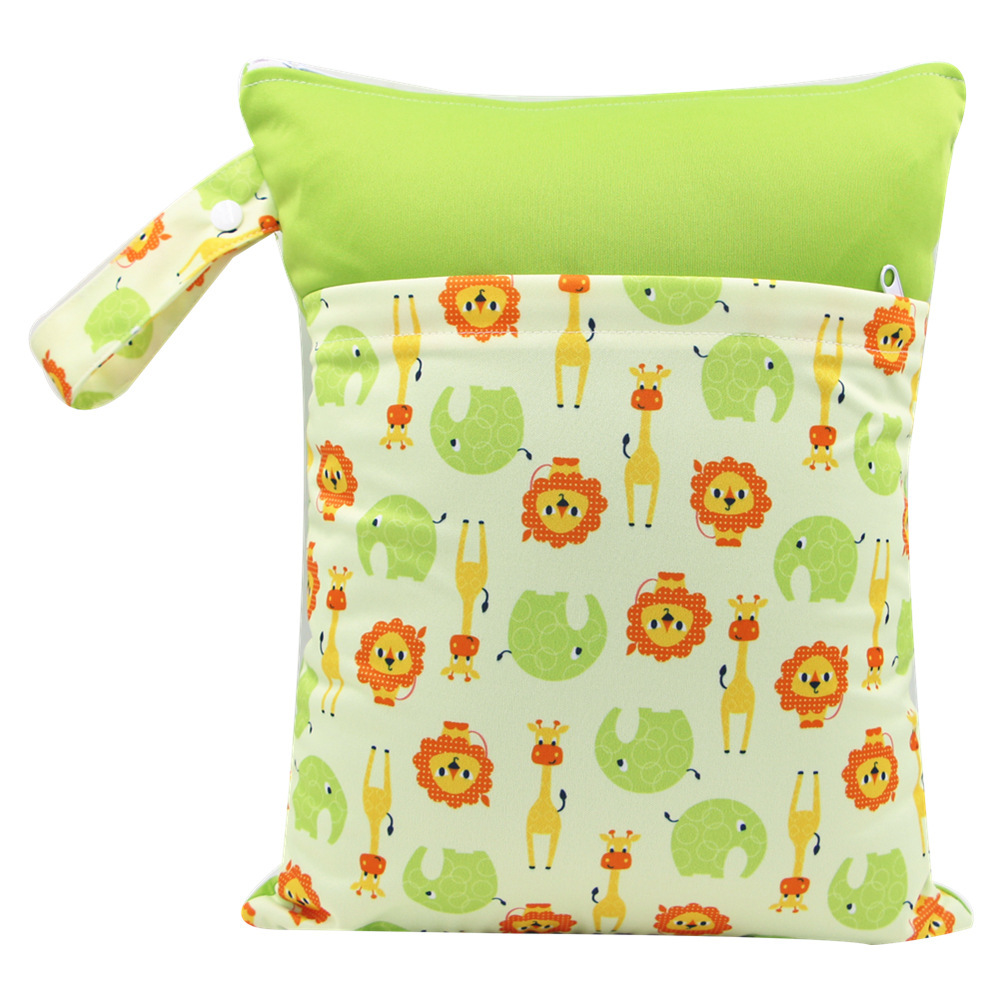 Assenappy, túi tã cầm tay, 30 *37cm mới túi tã, vân tay màu, bán hàng trực tiếp.