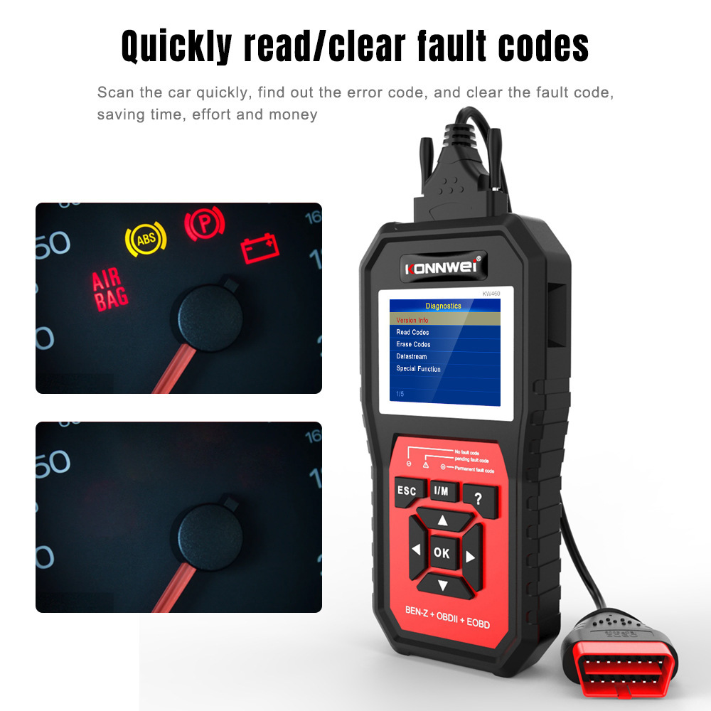 The OBD 2 ABS airbag, the Aerobic Sensor Car Diagnator scanner for Mercedes Mercedes.