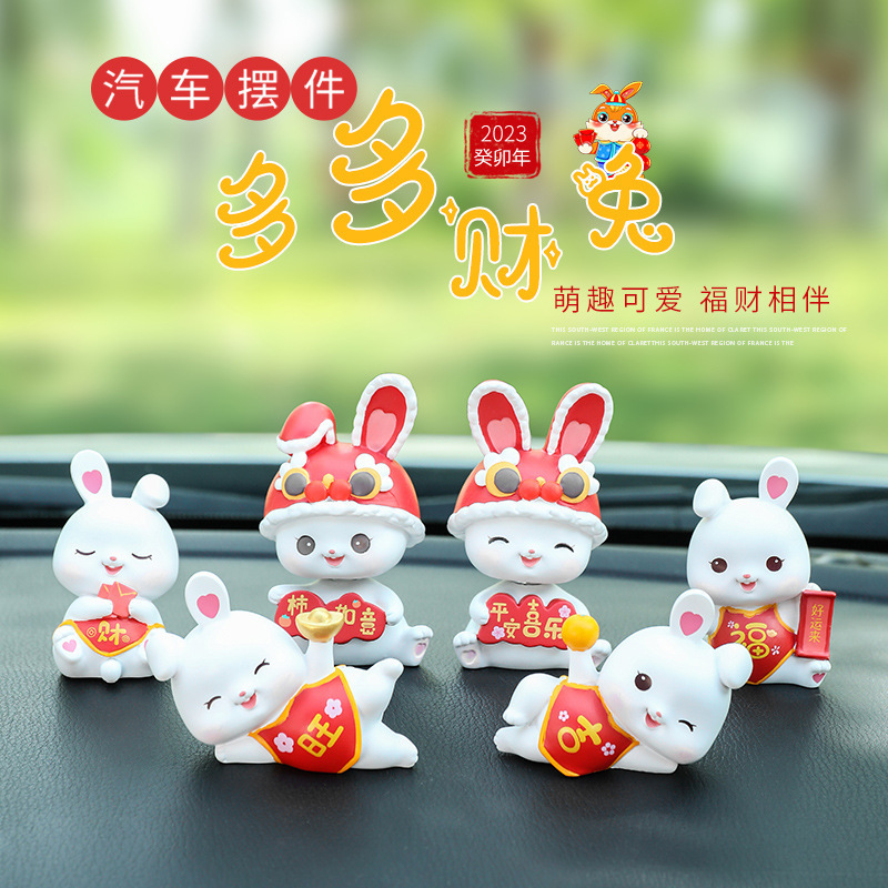 More than 2024 Cheap Rabbit Autobots Creative Little Rabbit Emblemed Pillage Controls Carborne Decorations