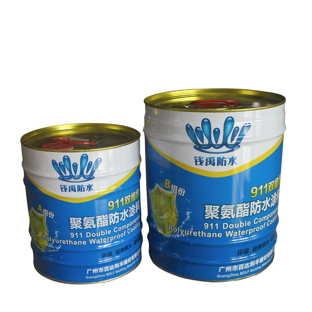 Double-assembled polyurethane waterproof coatings 911 polyurethane waterproofing coatings waterproofings on the roof of the basement