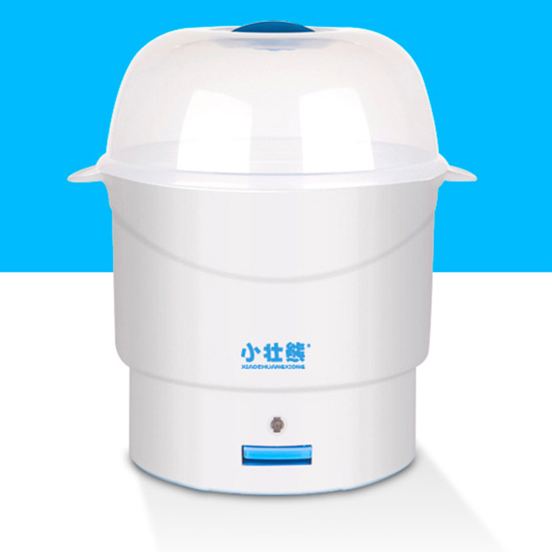 Gấu, thuốc khử trùng cho trẻ sơ sinh, sáu chai, bình khử trùng hơi nước, một chìa khóa.