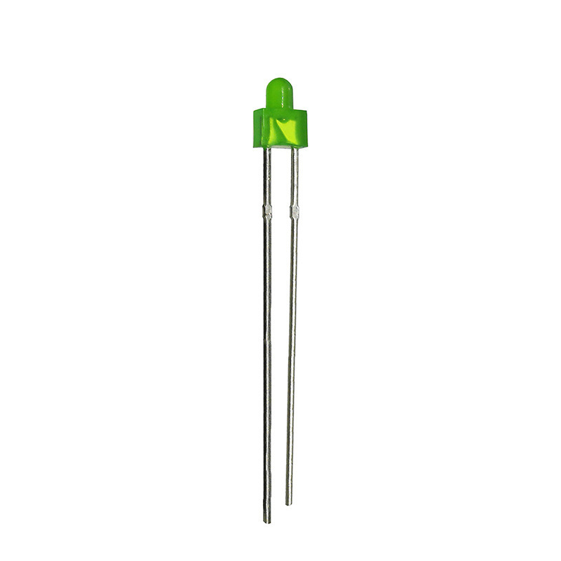 Led2MM green, green-haired, long-footed diodes F2 green round-head beads brightened short-leg beads