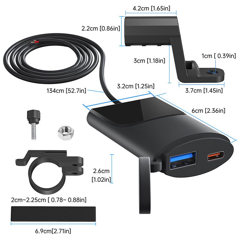 PD+QC3.0 motorcycle phone charger Apple Hua is universal