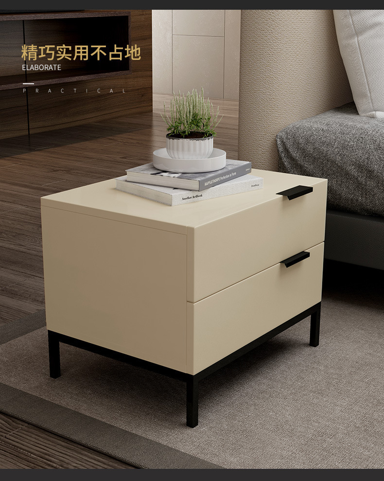 The factory runs a light-luxurious bedside cabinet.