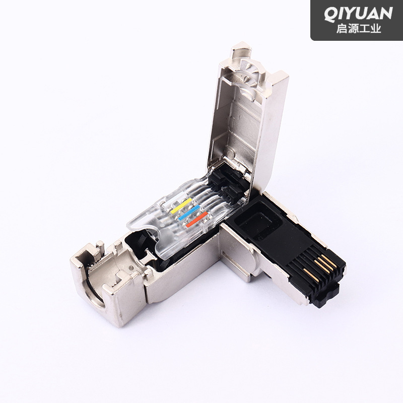 Metal Ethernet Connector 4 8 core industrial Ethernet PROFINET EtherCAT interface