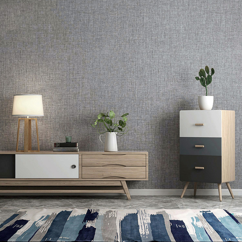 Bức tường bằng vải lanh được bao phủ chặt chẽ trong phòng khách sạn dành cho vợ lẽ hiện đại.