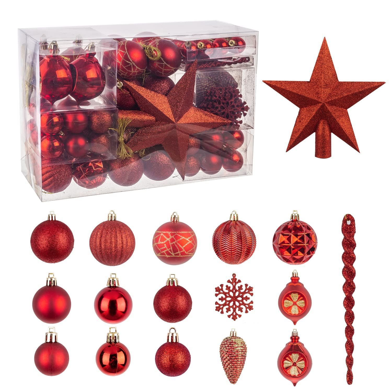 Christmas tree-mounted plastic Christmas ball party Christmas tree decoration ball.