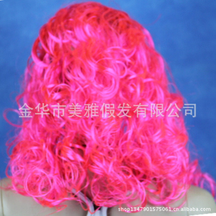 Halloween wigs, prom costume wigs, red curls, bar party wigs.