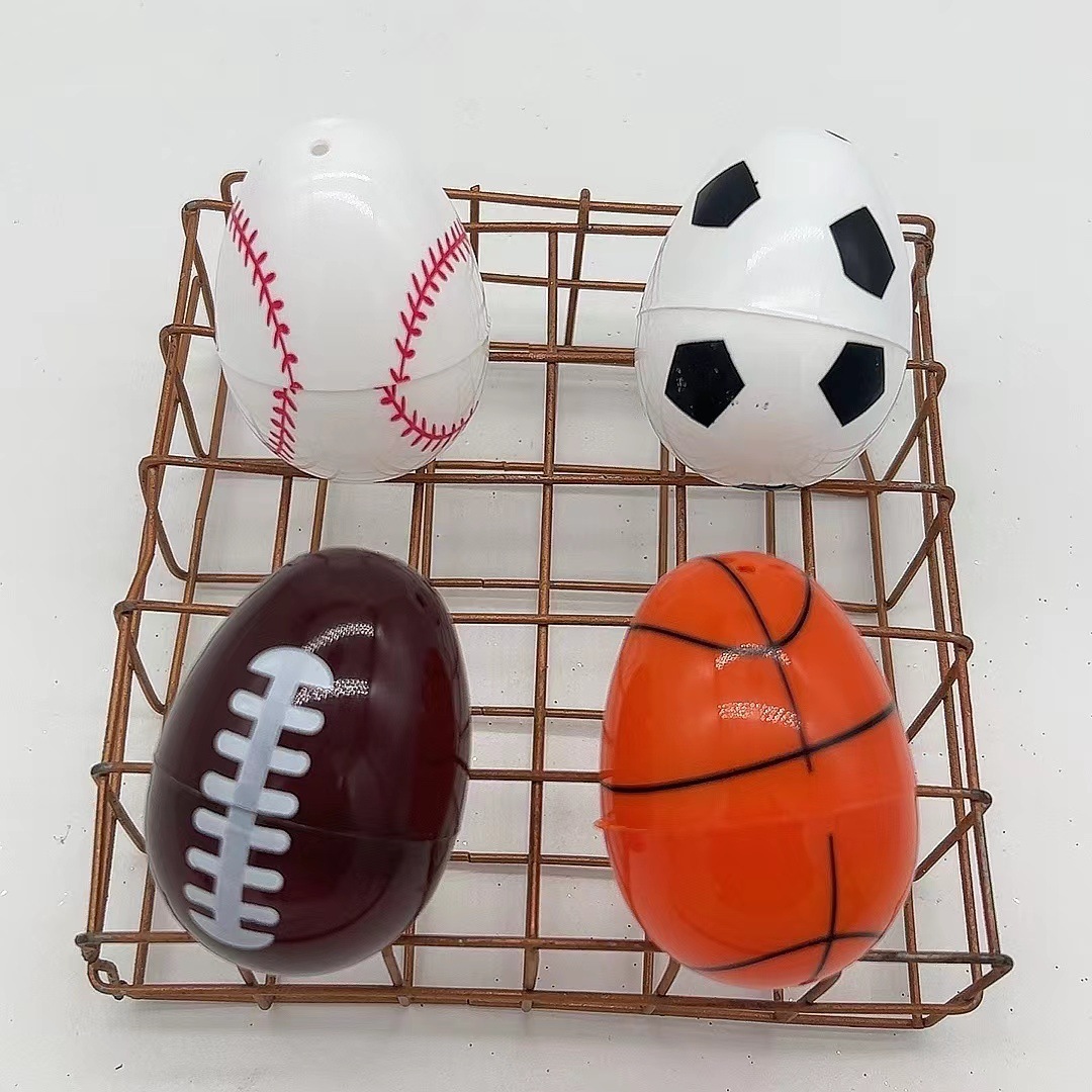 Cross-border money, Easter kick-off football basketball pattern, Easter paint eggs.