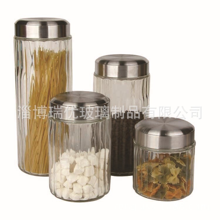玻璃厨房调味罐密封盒储物罐 高白料玻璃密封瓶 厂家直供玻璃罐，